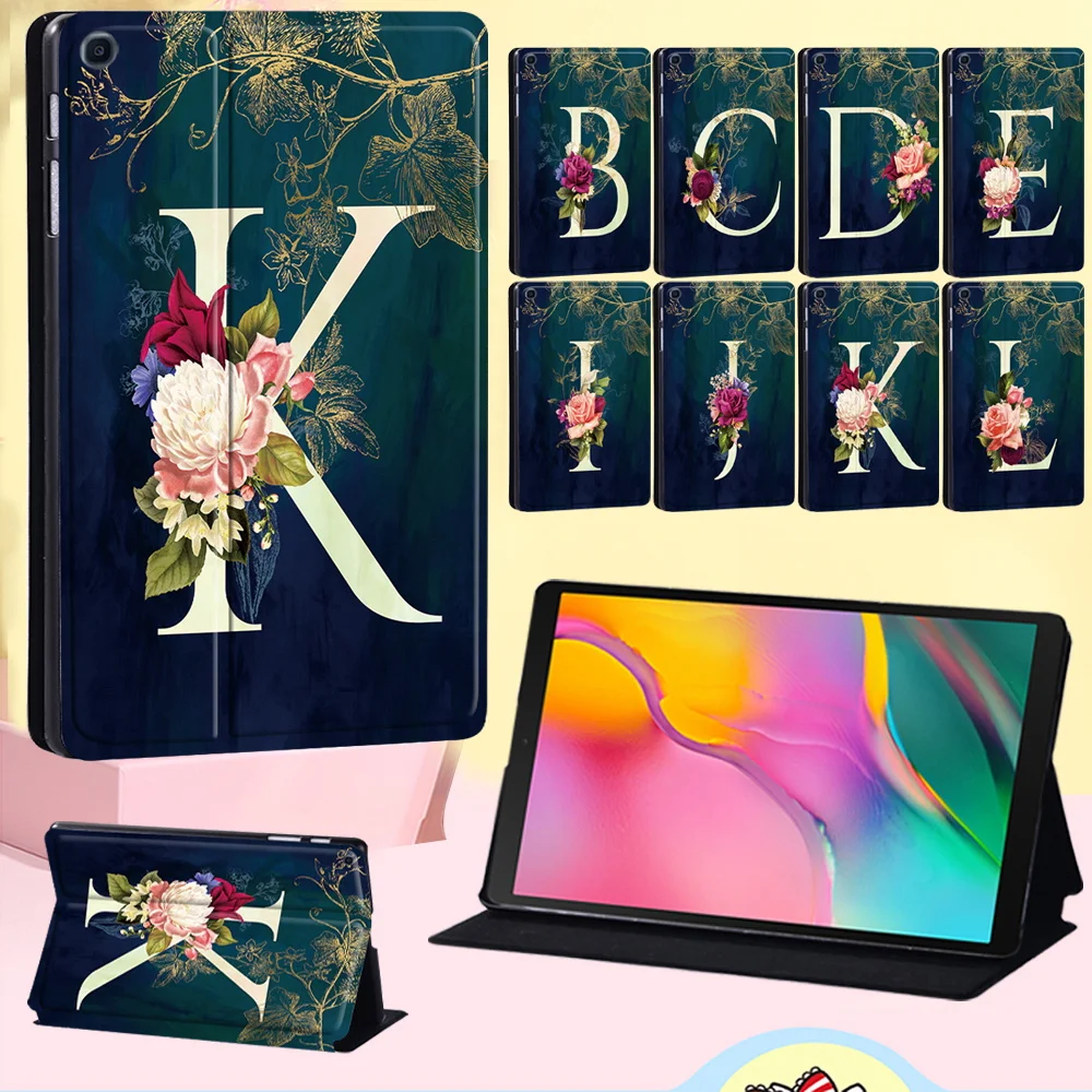 

Складной чехол для планшета Samsung Galaxy Tab S Tab S5e Tab S6 10,5 дюйма/Tab S6 Lite 10,4 дюйма/Tab S7 11 дюймов-кожаный чехол-подставка с буквами