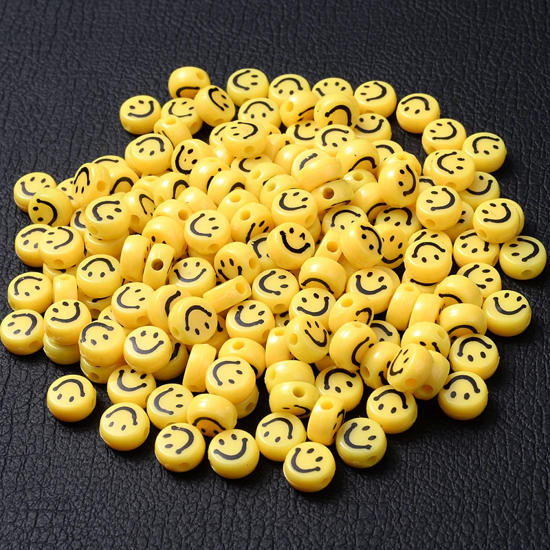 

4x7mm 100Pcs/Pack Yellow+Black Oval Acrylic Loose Spacer Beads for DIY Bracelet Jewelry Making Accessories Handmade