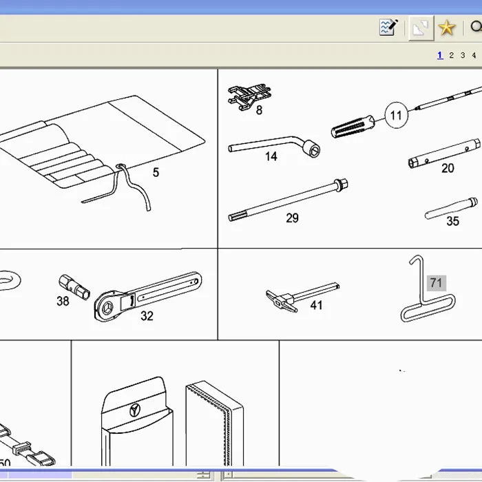 for Mercedes-Benz Viano VITO V260L spare tire rocker wrench tool connecting rod A414 581 00 49 A636 583 45 w639 |