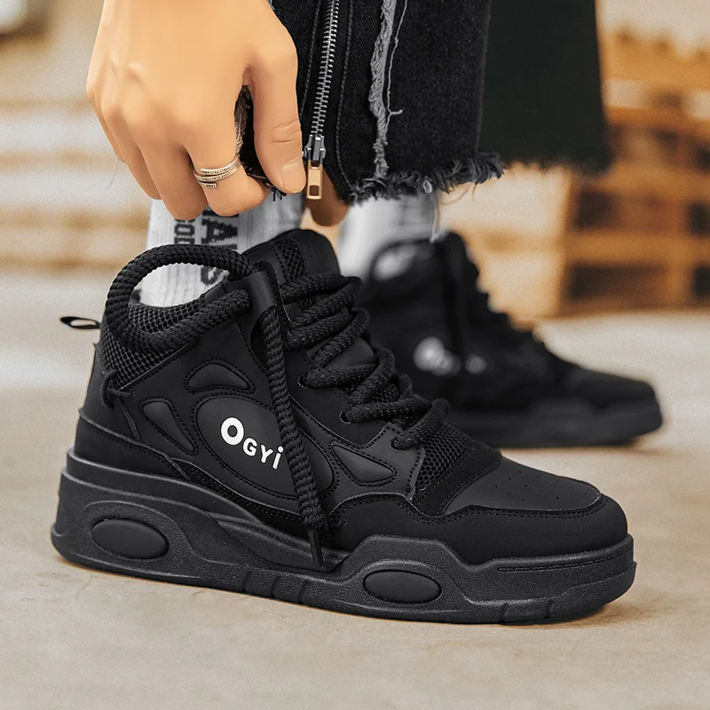 Men's Skateboarding Shoes Platform Casual Footwear Retro Walking Sneakers Outdoor Lace-up Zapatillas De Hombre 2023 Originales