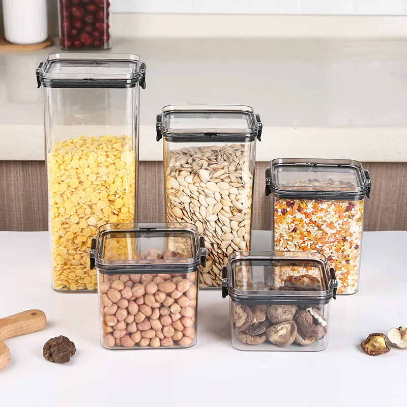 

Multi-functional Kitchen Transparent Sealed Storage Jars Grain Airtight Container Stackable Fresh-keeping Sealed Storage Tank