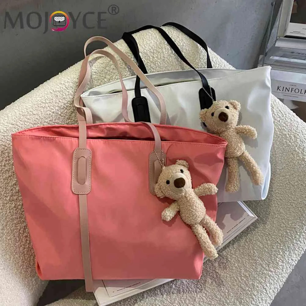 

Fashion Women Handbag Canvas Casual Totes High Capacity Solid Color Women Shoppper Bag Student Open Holiday School Pack