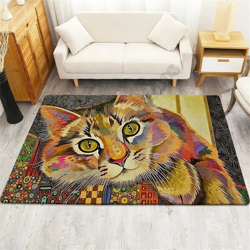 

PLstar Cosmos Newfashion Love Cat Area Rug Gift 3D Printed Room Mat Floor Anti-slip Large Carpet Home Decoration 1