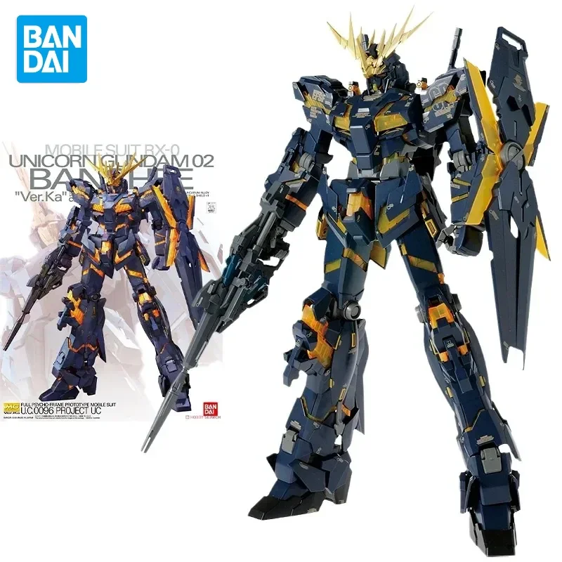 В наличии Bandai Original Gundam MG 1/100 UNICORN 02 BANSHEE Ver.Ka Сборка Аниме Фигурка Модель Коллекция