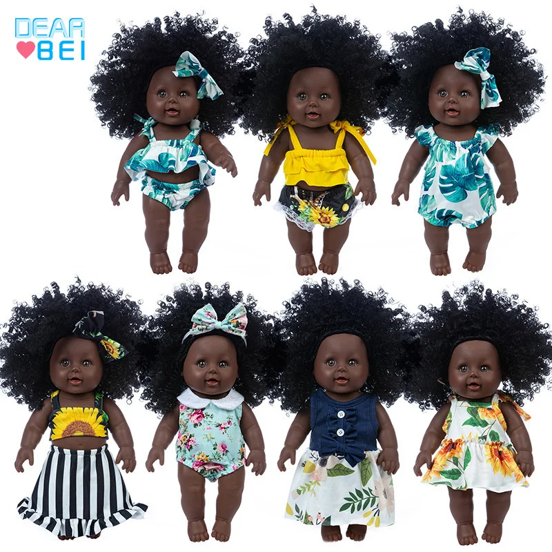 

Кукла реборн американская 12 дюймов, имитация младенца, черная, подарок, сменная одежда, виниловая, для раннего развития, игровой домик