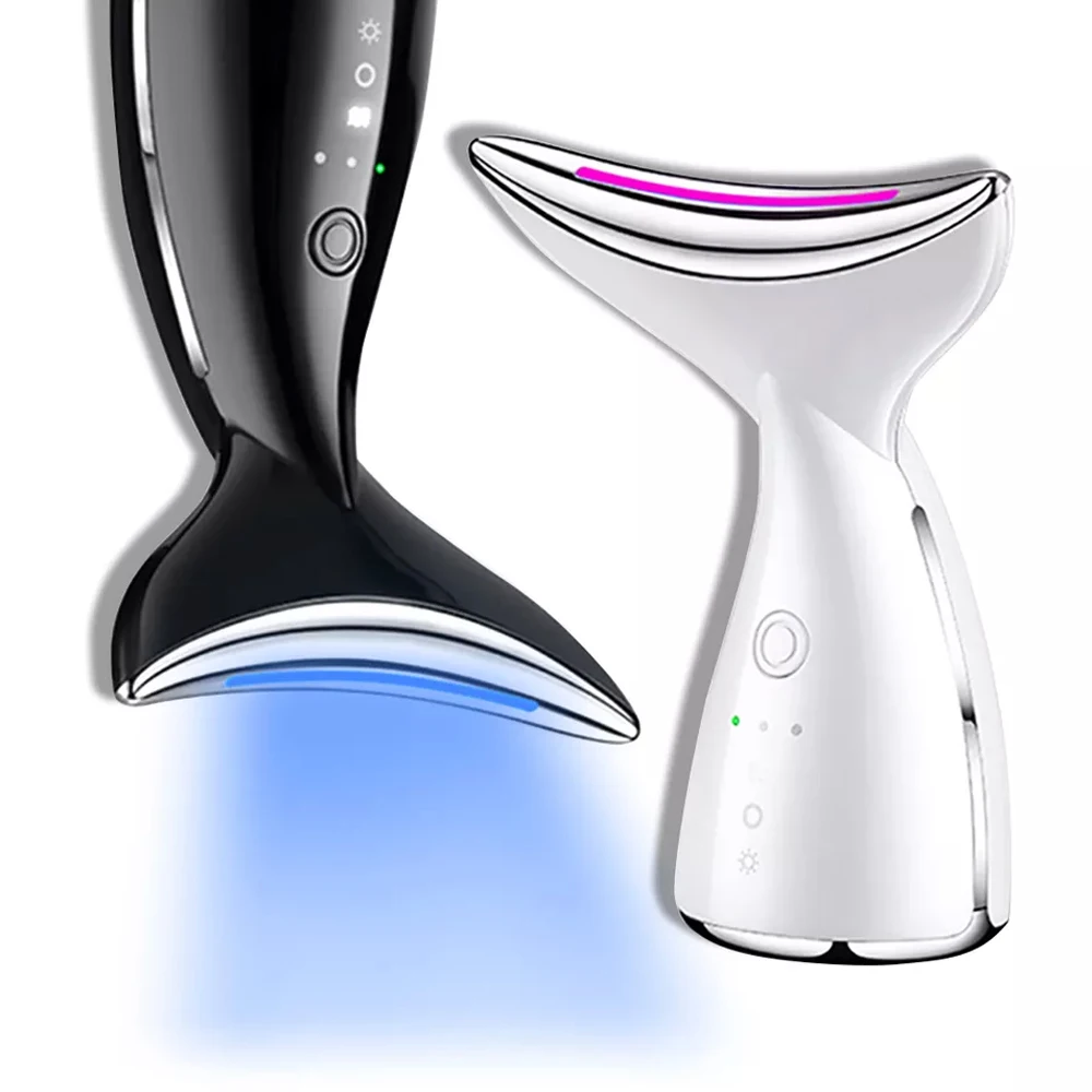 3 цвета светодиодный Фотон терапия Уход за кожей Шеи анти уменьшение морщин