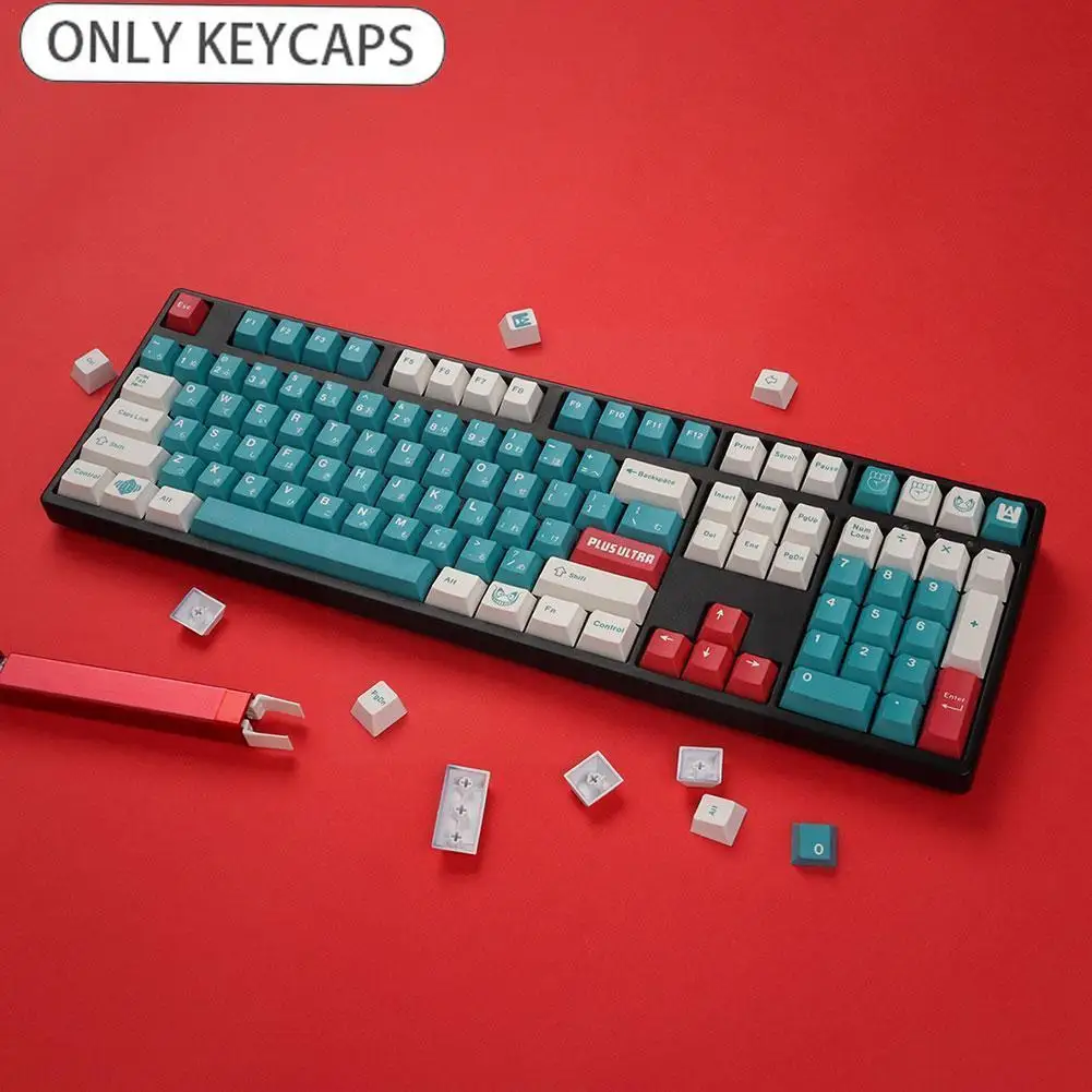 

Клавиши Gmk Deku с японским профилем, клавиши Pbt Dye-sub 130 для механической клавиатуры 61/64/68/84/98/108 макет K7s1