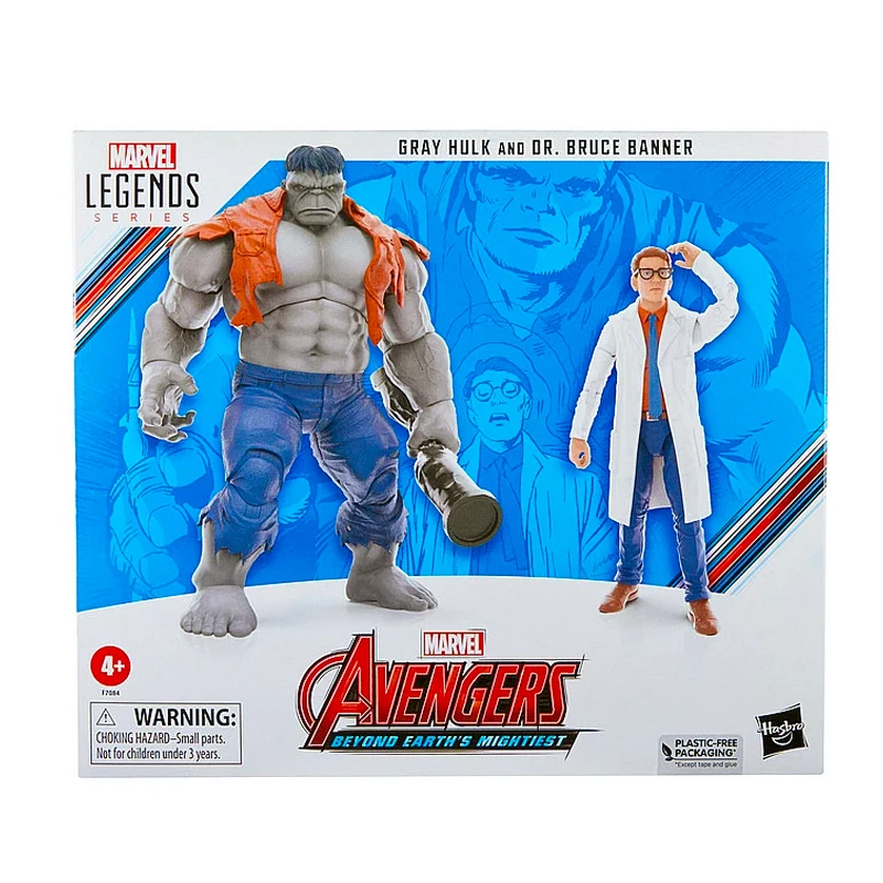 

Marvel Legends Gray Hulk And Dr.Bruce Banner Anime Figure Avengers Beyond Earth'S Mightiest 60th Anniversary Action Figure Toys