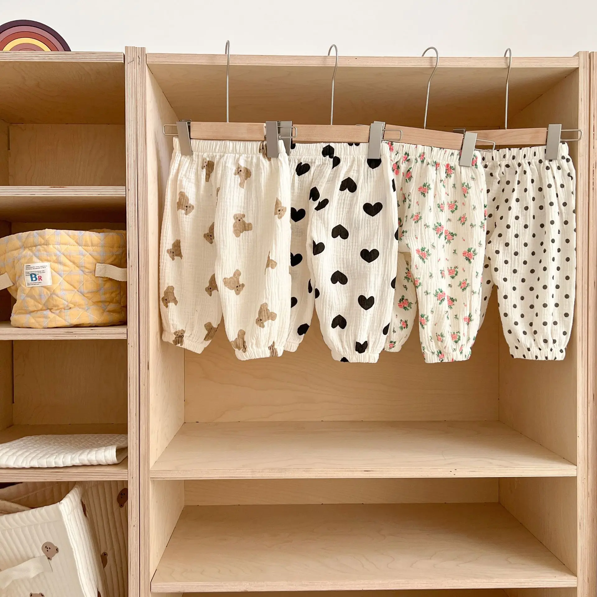 Летние Детские Штаны С Мультяшным Принтом В Форме Сердца Цветочным И Эластичной