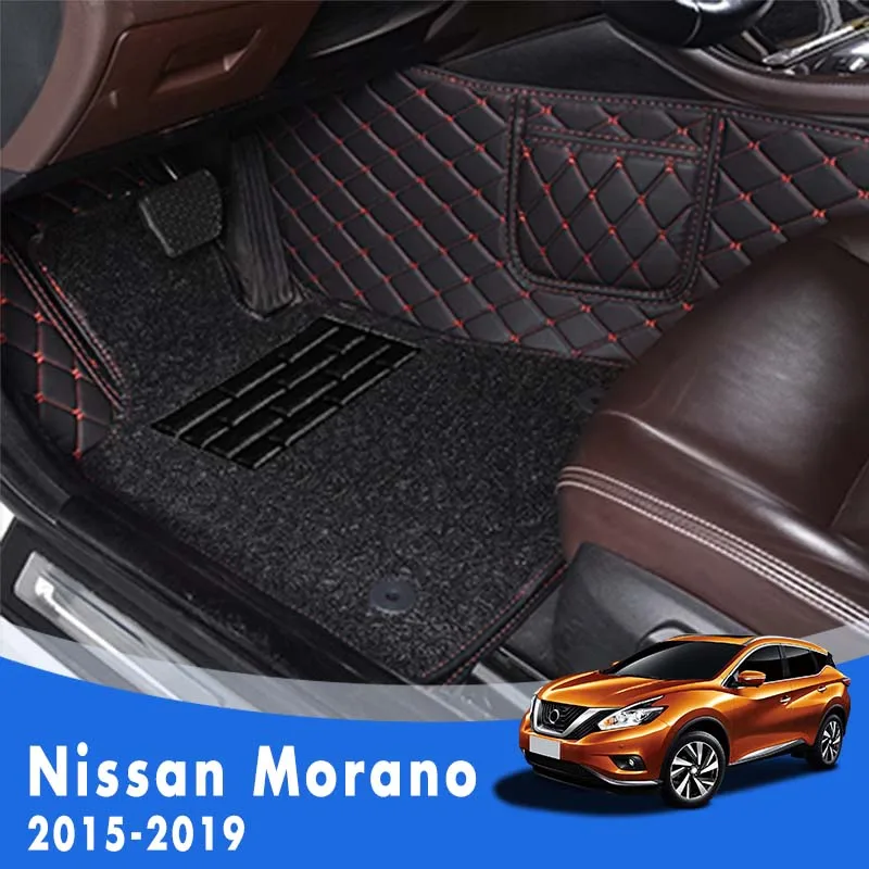 

LHD Роскошные двухслойные коврики с проволочной петлей автомобильные коврики для Nissan Morano 2019 2018 2017 2016 2015 Стайлинг пользовательские аксессуары