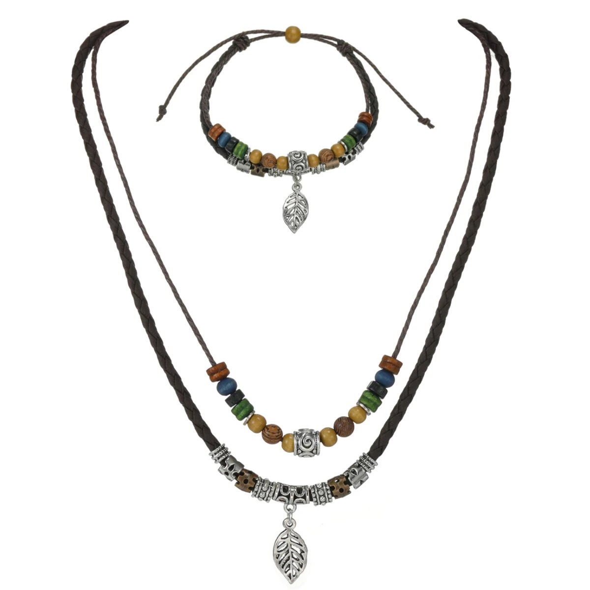 1 воротник + Бразильский богемный цветной Деревянный чехол с двойной крышкой для