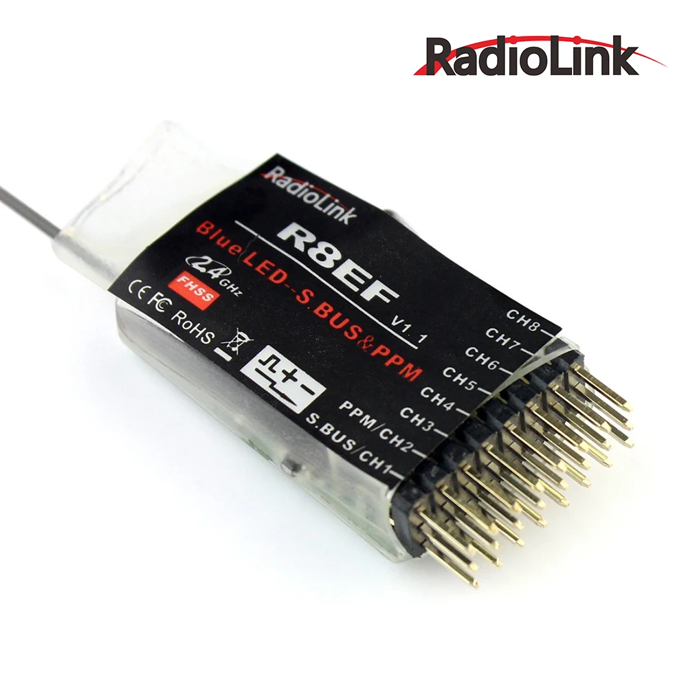 

For Radiolink R8EF 24G 8CH FHSS 8 Channels Receiver For T8FB Support SBUS PPM PWM Signal Quadcopter Multicopter Airplane