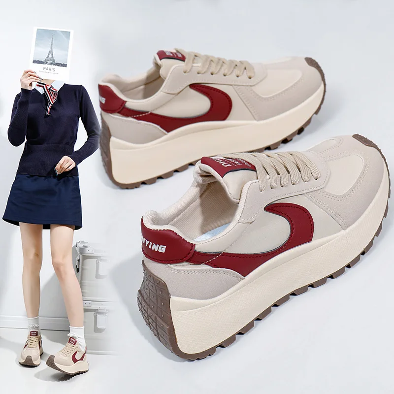 Женские повседневные спортивные кроссовки на плоской подошве осенние модные