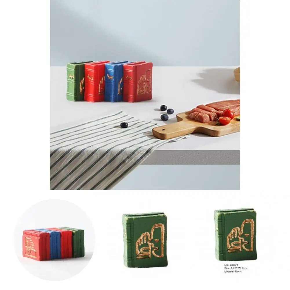 

Dollhouse Book Cute Delicate Lovely Dollhouse Vivid Color Book Model for Micro Study Room Book Model Miniature Book