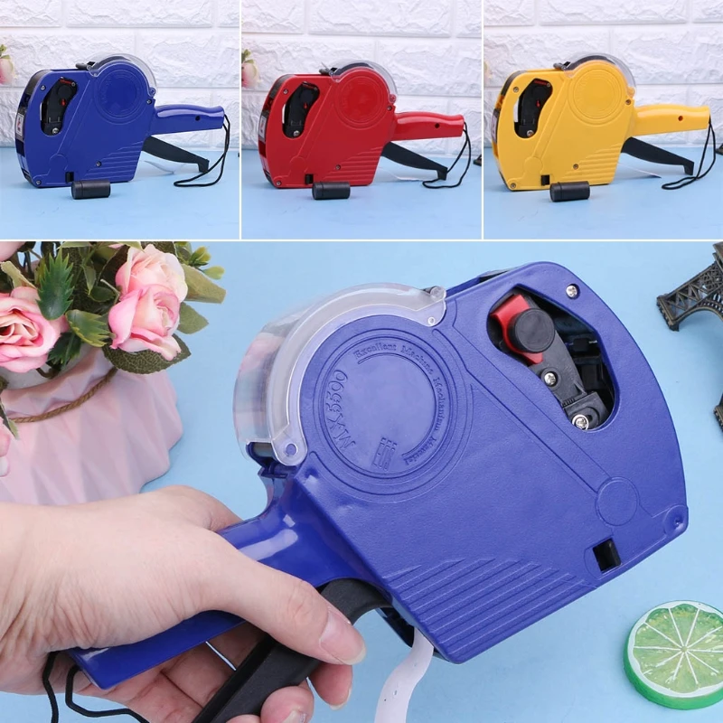 

MX-5500 EOS 8 Digits Price Tag Gun Labeler Labeller Label Paper + 2 Ink Roller