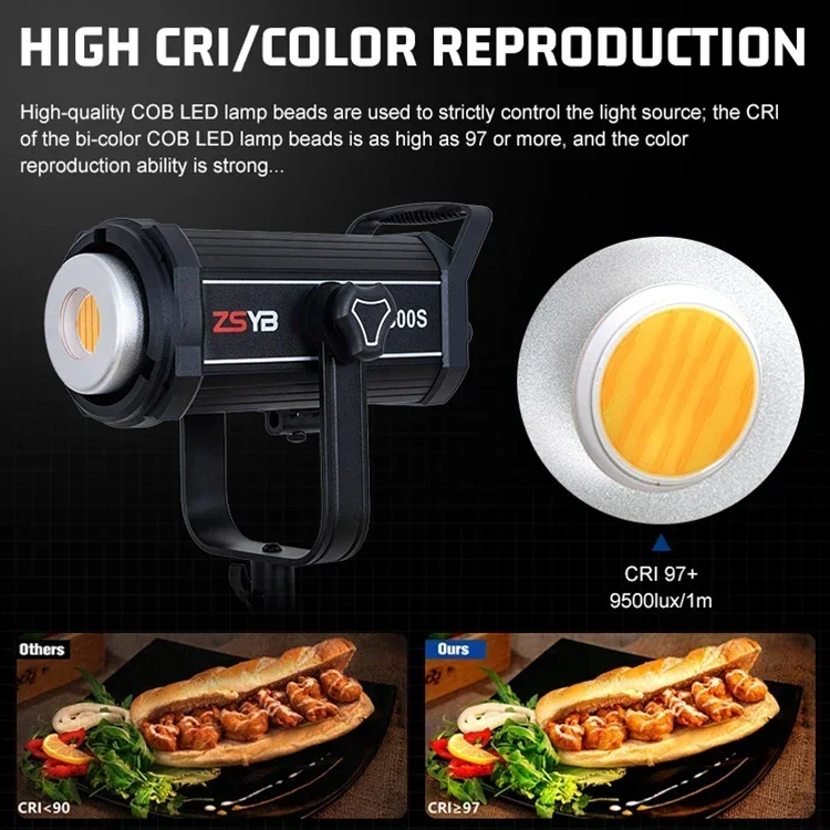 Фото Профессиональный светодиодный фотосветильник ZSYB High Lumens 300w 2700K-6500K в алюминиевом корпусе №2