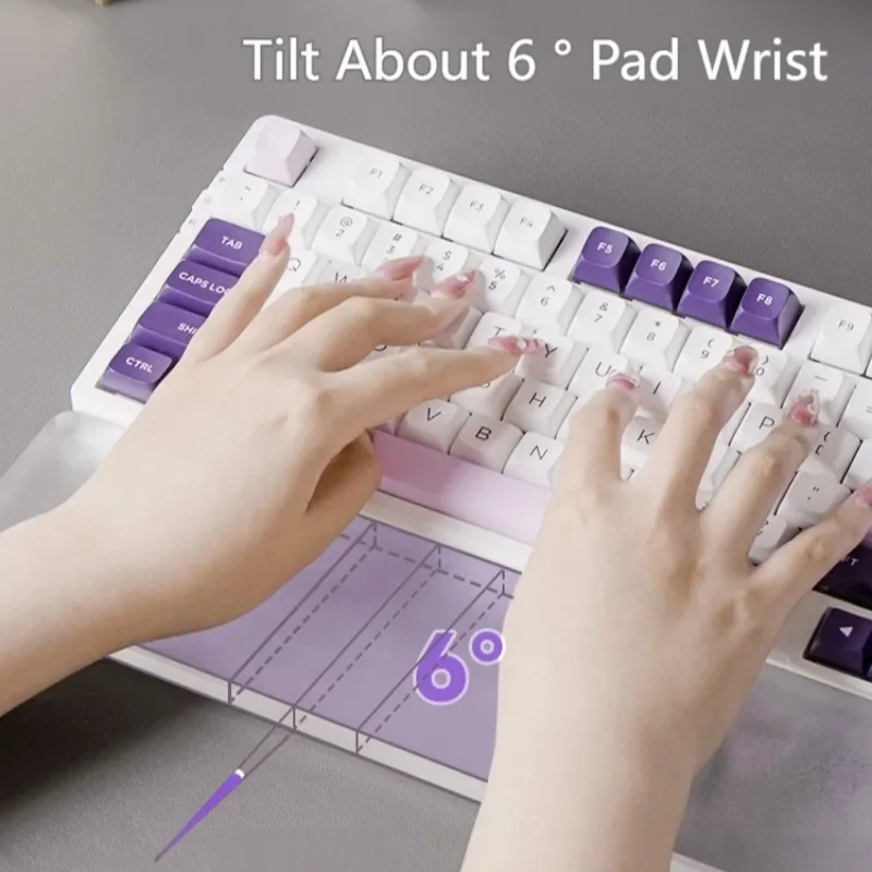 Акриловая подставка под запястье прозрачная эргономичная клавиатура заказ для