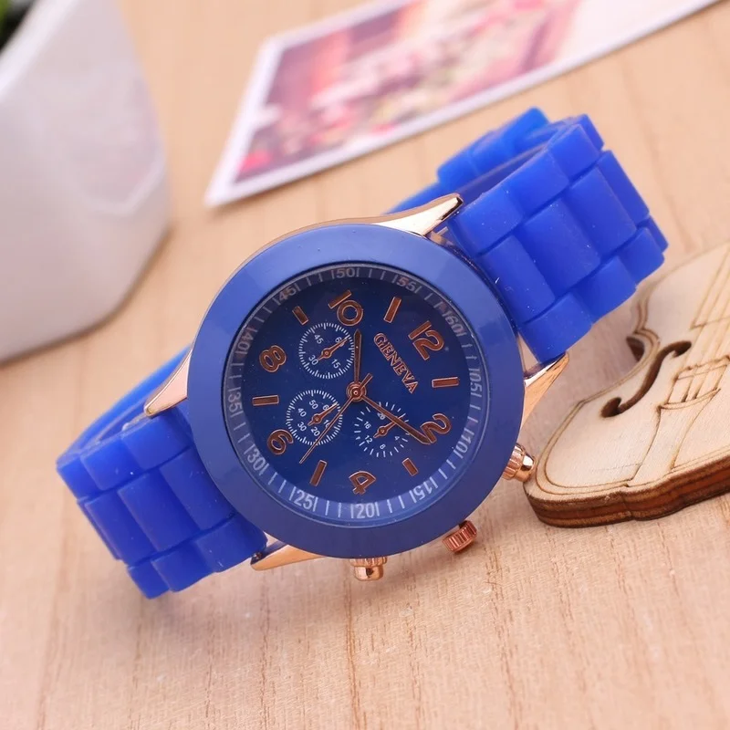 

Silicone Stainless Steel Watch Fashion Candy Color Watch for Women reloj mujer relojes para mujer