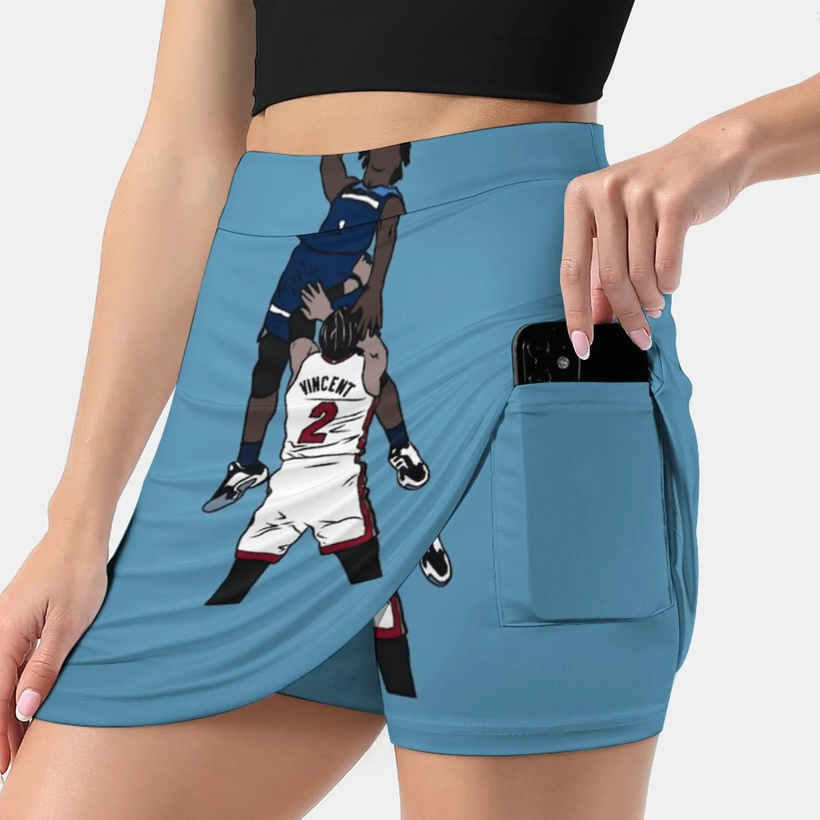 Энтони Эдвардс &quotНа Гейбе Винсент Женская модная спортивная юбка с карманами