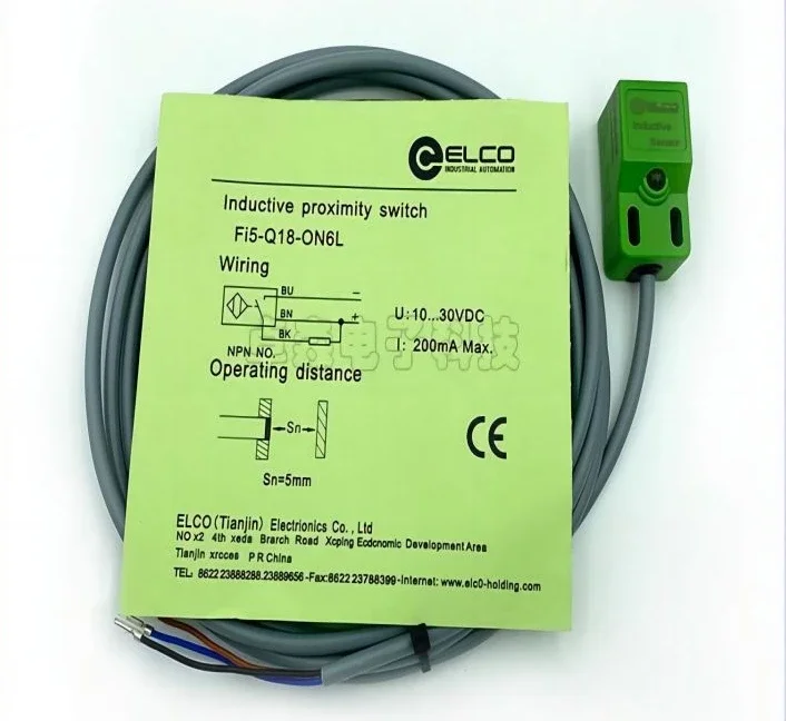 Бесконтактный переключатель ELCO Tianjin Yike NI8 FI5-Q18-ON6L NI10-Q25 Q30-CN/CP/OP6L