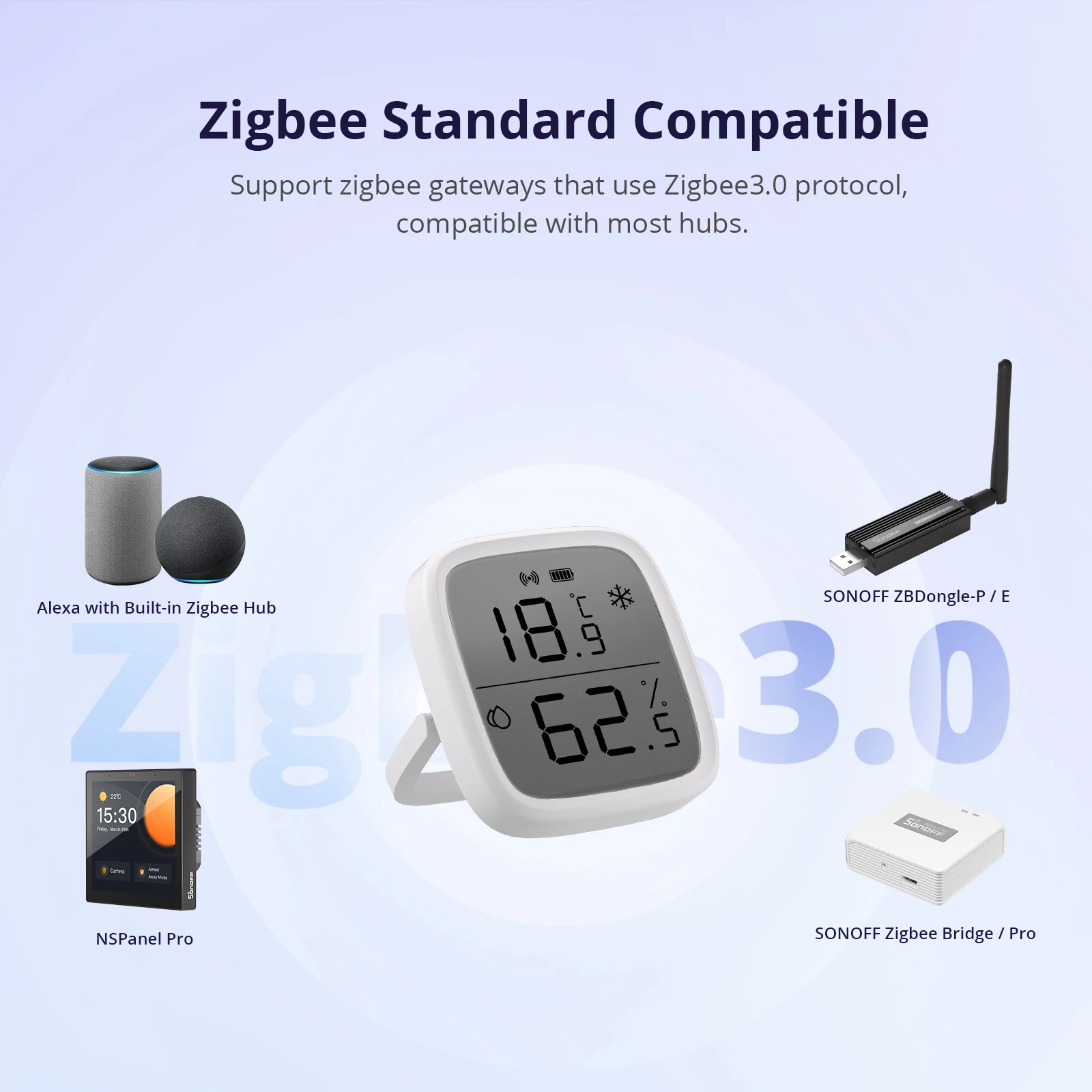 Датчик температуры и влажности Zigbee
