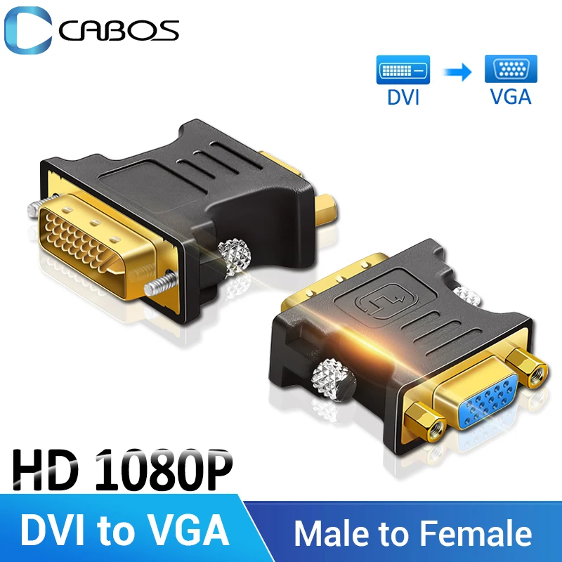 DVI 24+5 to VGA Adapter 1080P DVI-I Male to VGA Female Converter For Computer Monitor TV Projector DVI to VGA Adapter Converter