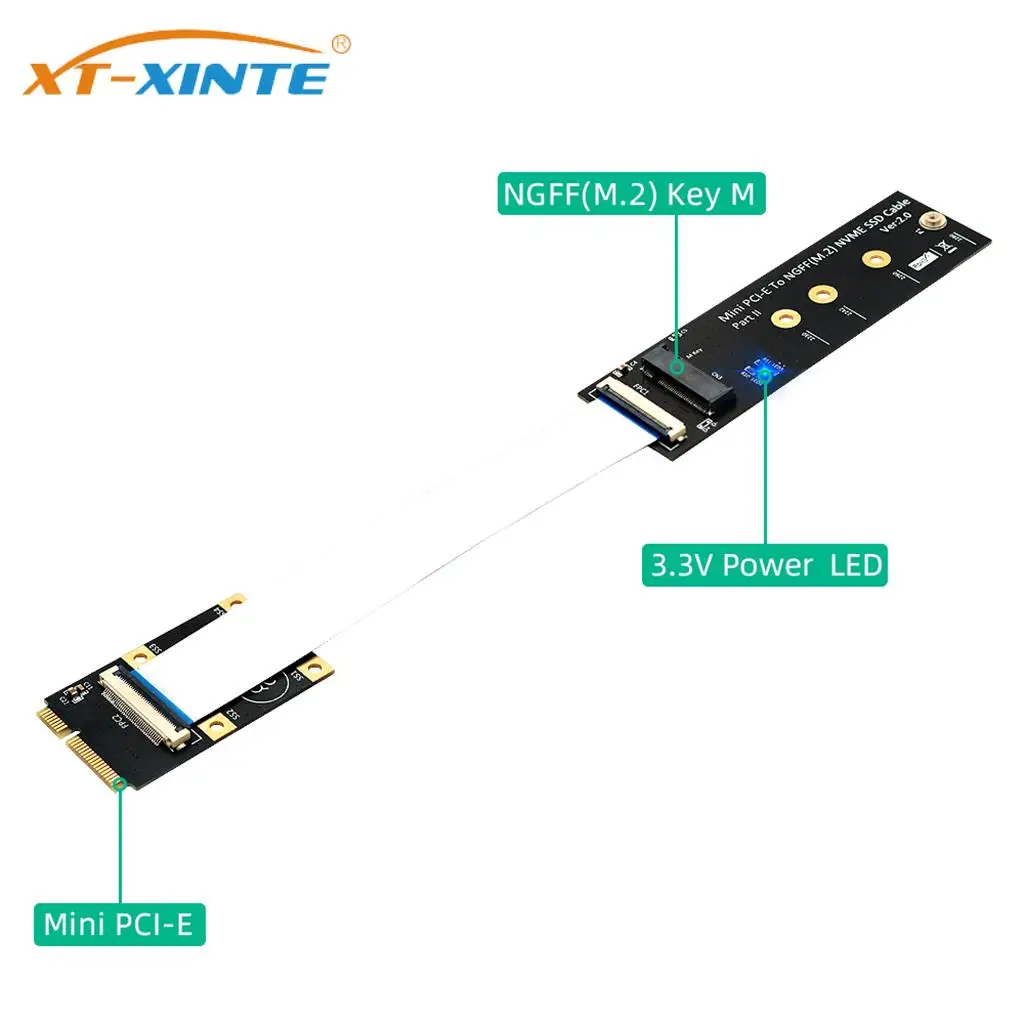 

Для M.2 (NGFF) NVME SSD для мини-адаптера PCI-e с кабелем FFC Для M.2 Key M 2230/2242 SSD удлинитель конвертера