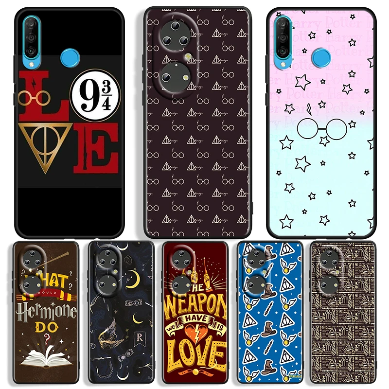 

Cute H-harrys For Huawei P50 P40 P30 P20 P10 Pro Lite P Smart Z 2021 2019 4G 5G Silicone Soft Black Phone Case