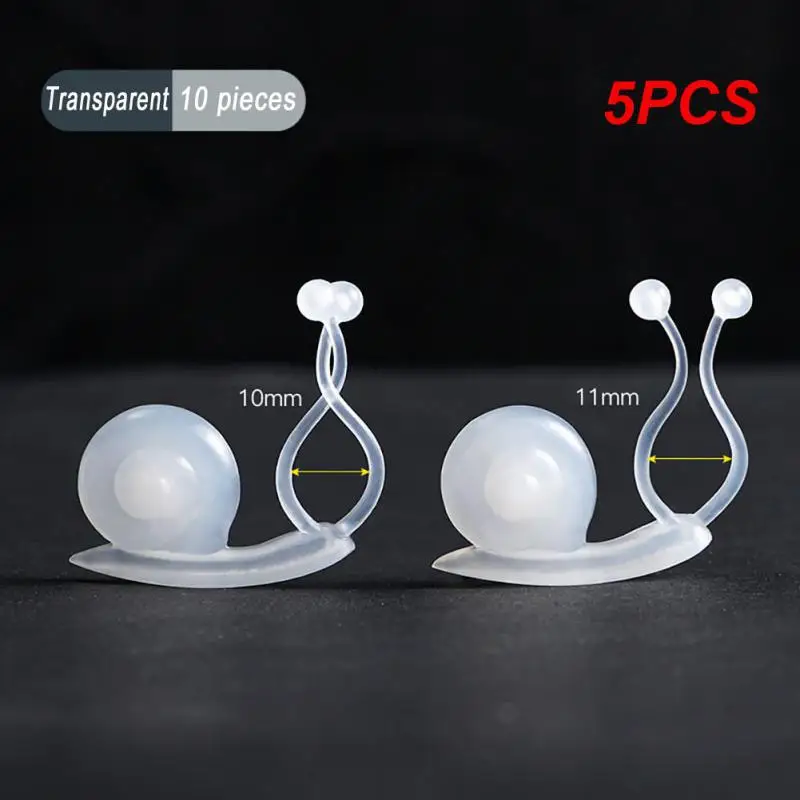 

5PCS Invisible Snails Plant Climbing Wall Fixture Clips Bracket Vine Fixed Buckles Leaf Clip Self-Adhesive Fixture Hook Garden