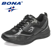 bona 2022 new designers lightweight running shoes men outdoor sport trainers breathable retro sneakers man light nonslip shoes