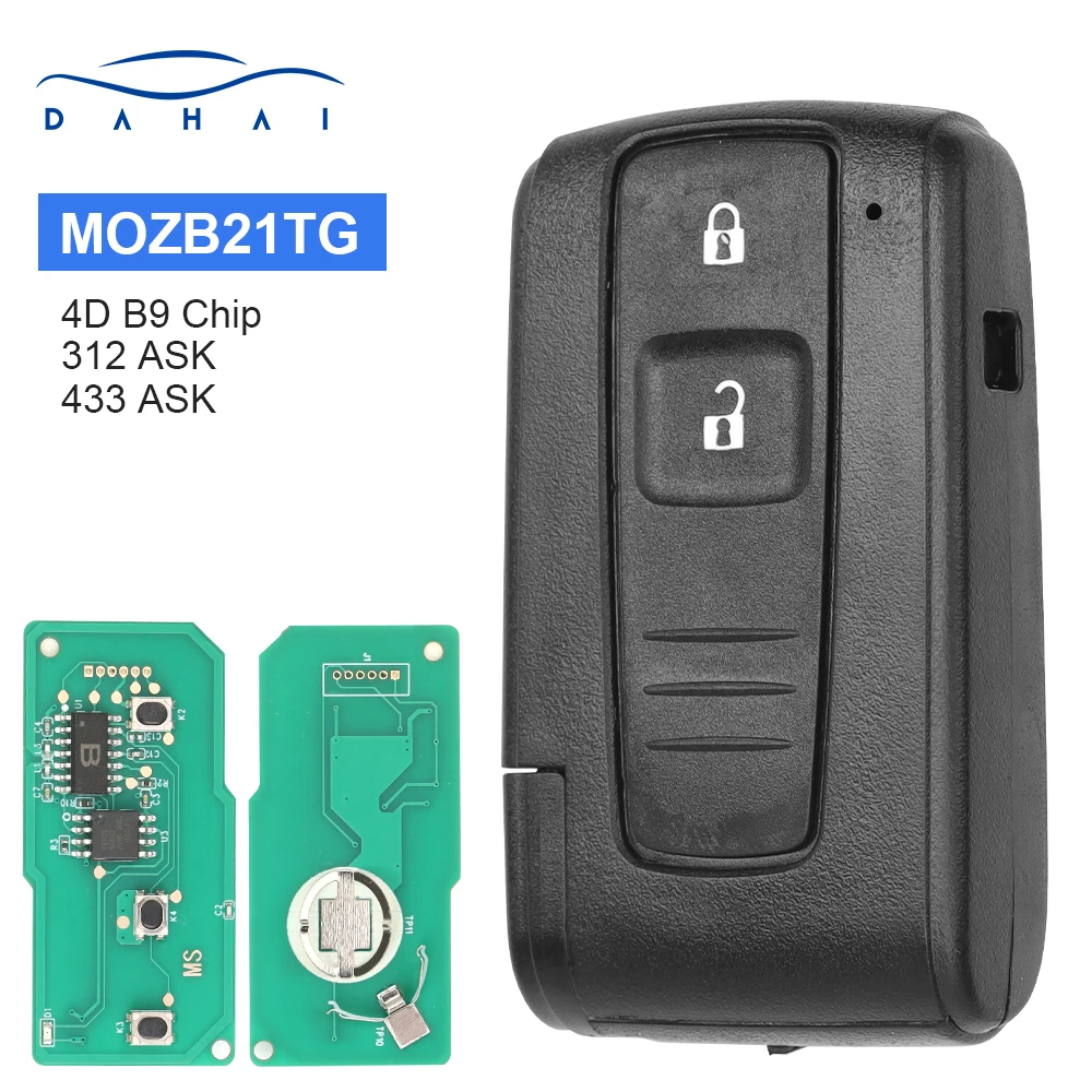 

Автомобильный ключ дистанционного управления dahai для Toyota Prius 2004-2009 MOZB21TG B9Chip 312/433 МГц ASK полуинтеллектуальная карта