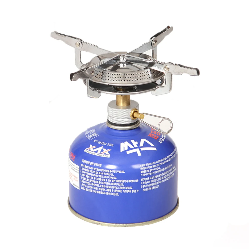 Плита для кемпинга портативная мини-горелка из нержавеющей стали газовая плита