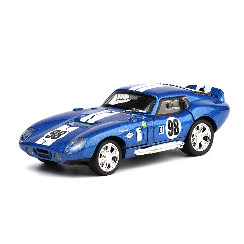 Модель спортивного автомобиля Cobra 427 Daytona Coupe из сплава, масштаб 1:32, со звуком и светом, ретро-модель, украшение для рабочего стола, игрушка для мальчика, подарок (art.: 3920da0c188dd) - 3920da0c188dd