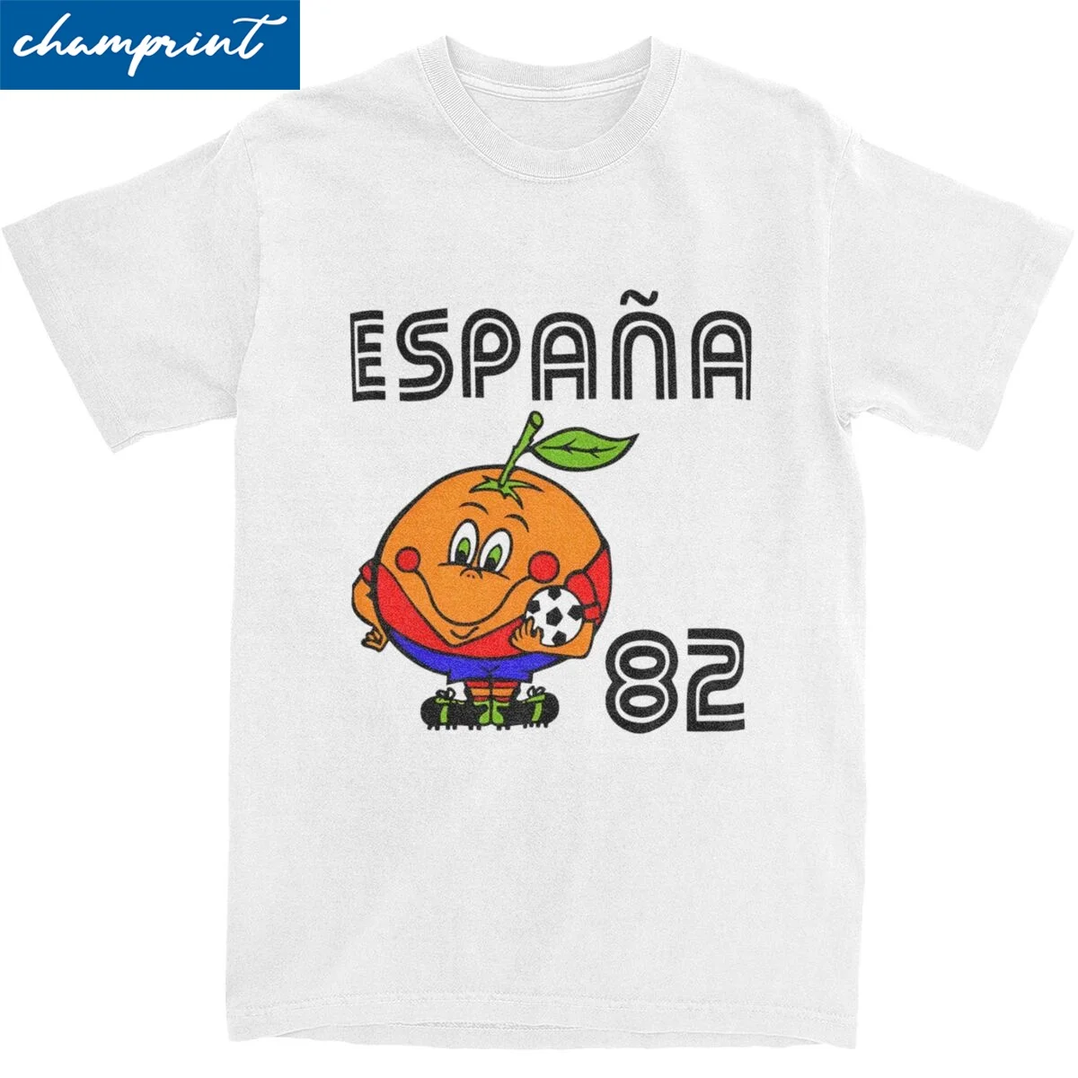 Футболка талисман Испании 82 для мужчин и женщин 1982 хлопок Винтажная футболка с
