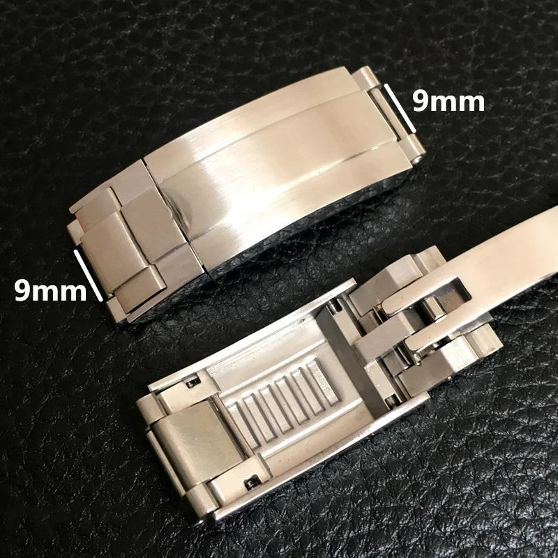 

Metal Buckle for Rolex DAYTONA SUBMARINER Fine-tuning Pull Button Stainless Steel Folding Clasp Watch Accessories 9mmx9mm