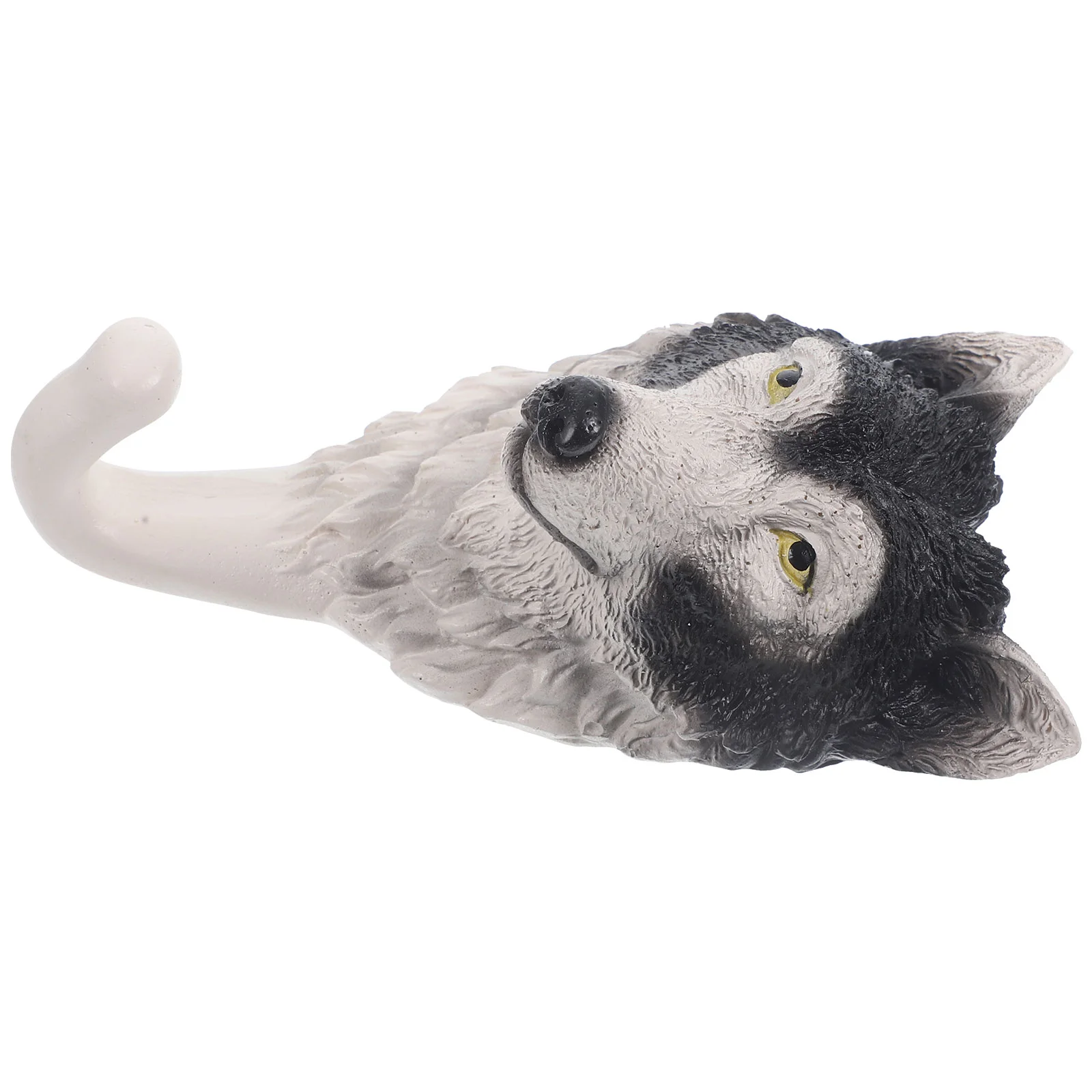 

Wall Mounted Clothes Hanger Animal Hook Decorative Wolf Rustic Single Ledge Hat