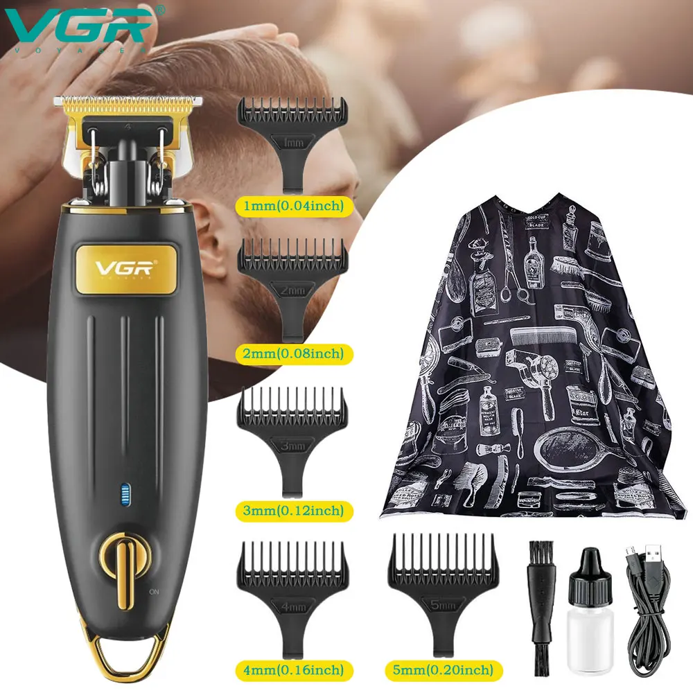 

VGR Hair Cutting Machine Men's Electric Shaver Rechargeable Hair Clipper Barber Professional Hair Machine Trimmer for Men New In