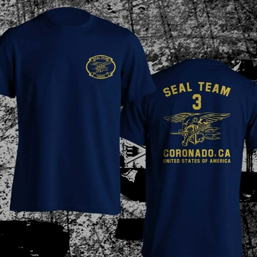 

Navy Seal Team Three DEVGRU Coronado US Special Military Force T-Shirt. Summer Cotton Short Sleeve O-Neck Mens T Shirt New S-3XL