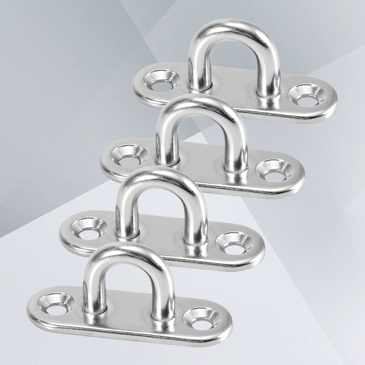 

6 PCS Stainless Steel Screws Mount Hook Hanger U-shaped Ceiling Fan Plate Staple