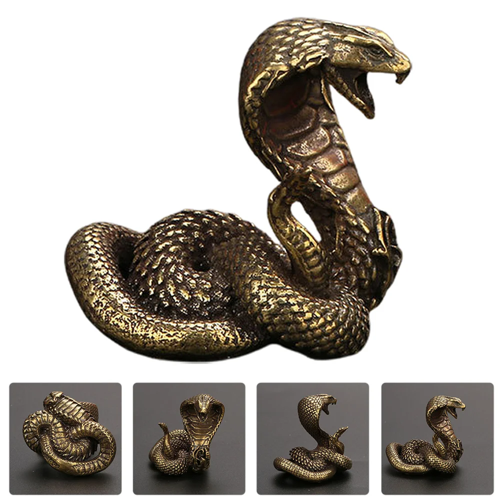 

Snake Statue Brass Decor Figurinechinese Sculpture Figurines Animal Wealth Home Desktop Ornament Zodiac Tea Decorationsminiature