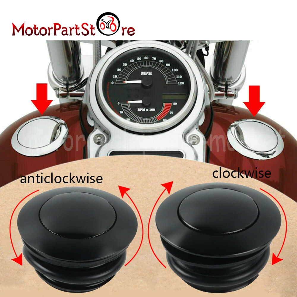 

1 пара вентилируемых крышек топливного бака для Harley Davidson Dyna Sportster Fat Boy Softail Road Glide Road King