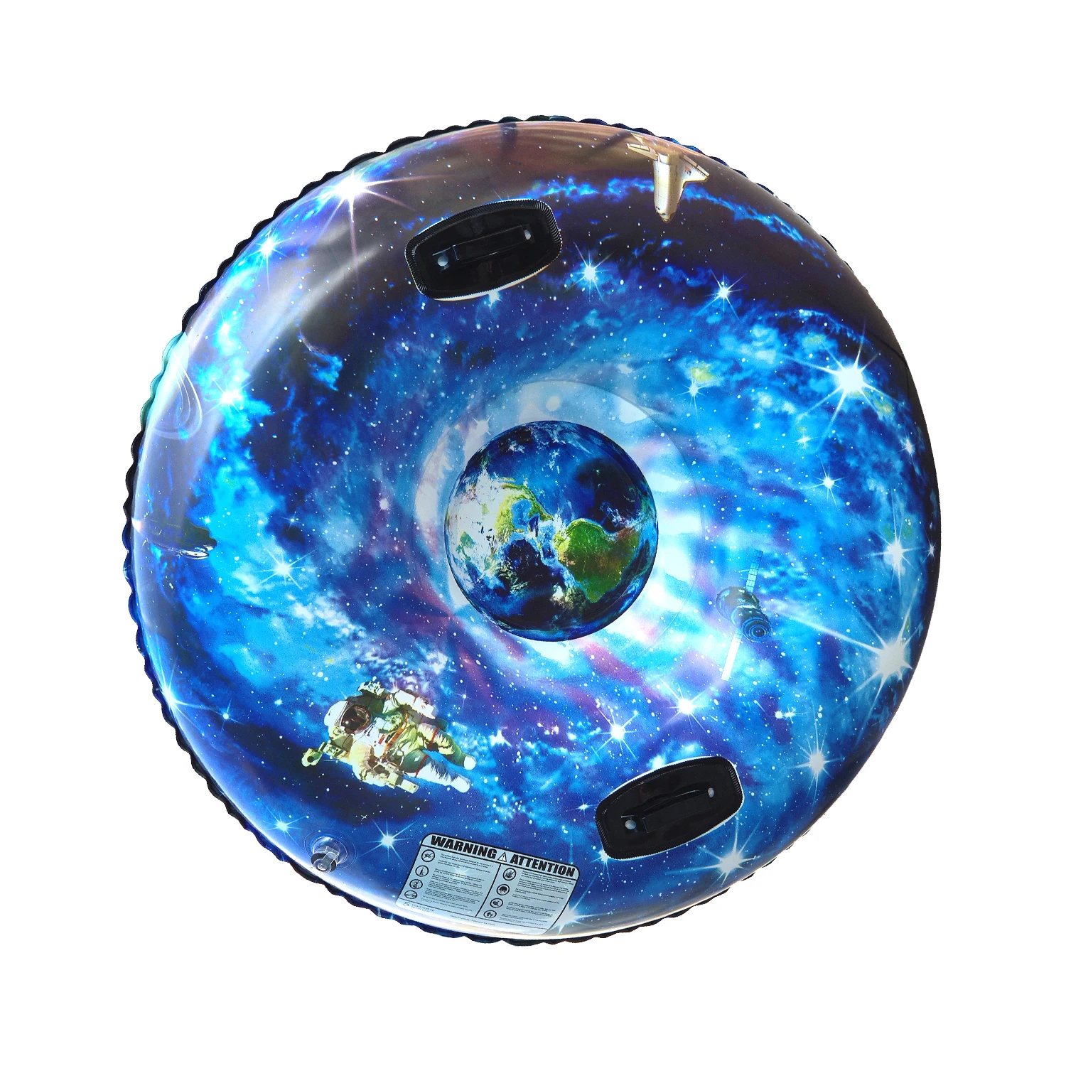 

47 Inch Snow Sled Tube Kids Adults Inflatable Snow Tube Made by Thickening PVC Material of 0.45mm Sledding Tubes