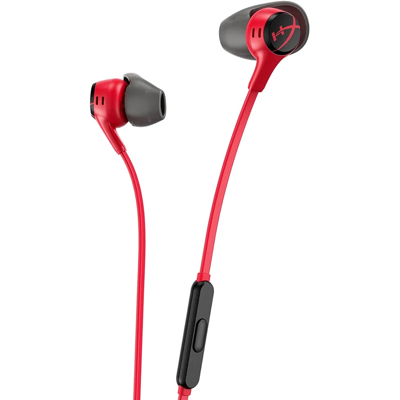 Фото Оригинальные проводные игровые наушники HyperX Cloud Earbuds II с микрофоном 3,5 мм и многофункциональной кнопкой для ПК, мобильных устройств и Nintendo Switch №2