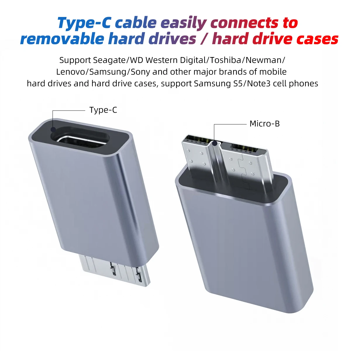 Переходник для кабеля Micro B USB C 3 1 Type-C к 0 кабельный разъем внешний кабель жесткого
