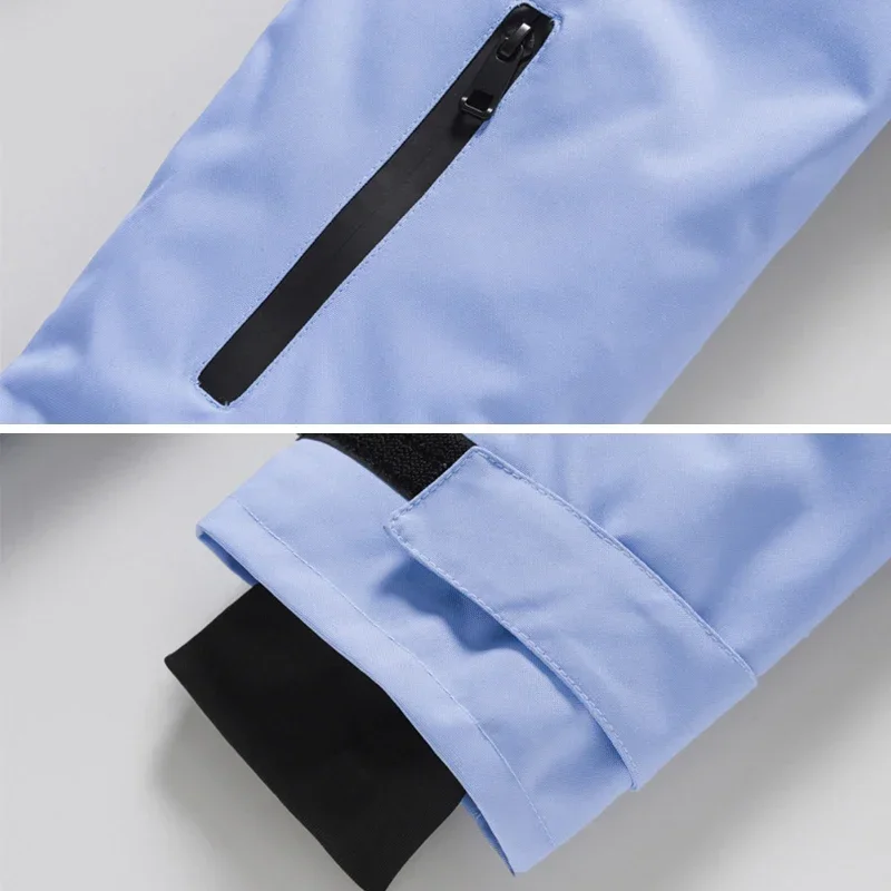 Новый Зимний теплый костюм с капюшоном куртка и штаны женские зимние костюмы