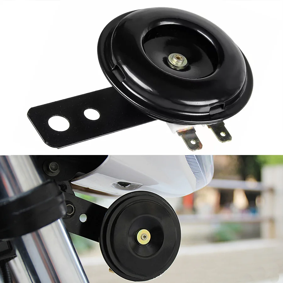 

Universal Motorcycle Electric Horn Kit 12V 1.5A 105db Waterproof Round Loud Horn Speakers For Scooter Moped Dirt Bike ATV