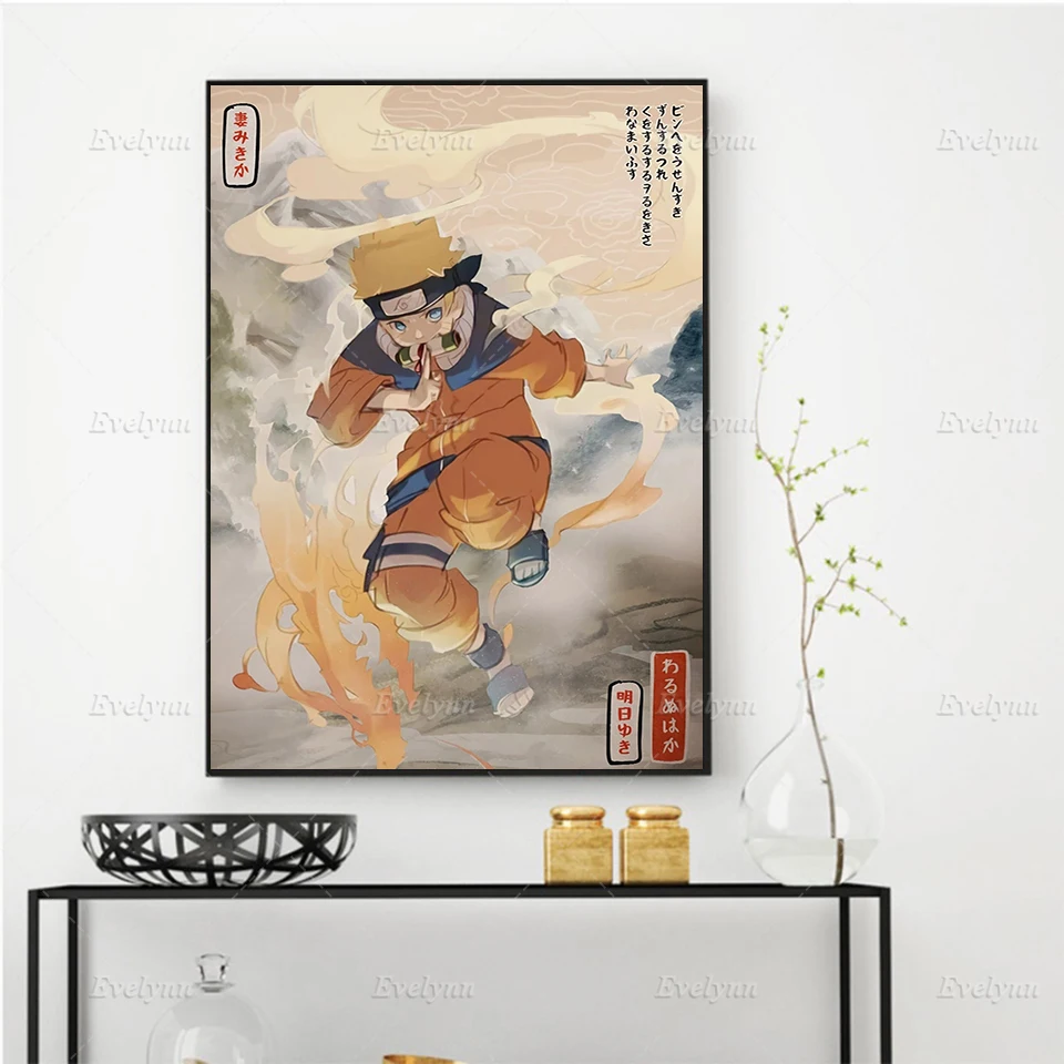 

Naruto Japan Anime Vintage Poster Nordic Modern Home Decor Prints Pictures Naruto Wall Art Canvas Painting Gift
