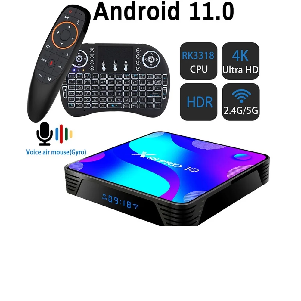 

NEW Transpeed X88 PRO Android 11.0TV Box 2.4G&5.8G Wifi RK3318 4GB 32GB 64GB 128G Fast Tv Receiver Set Top Box
