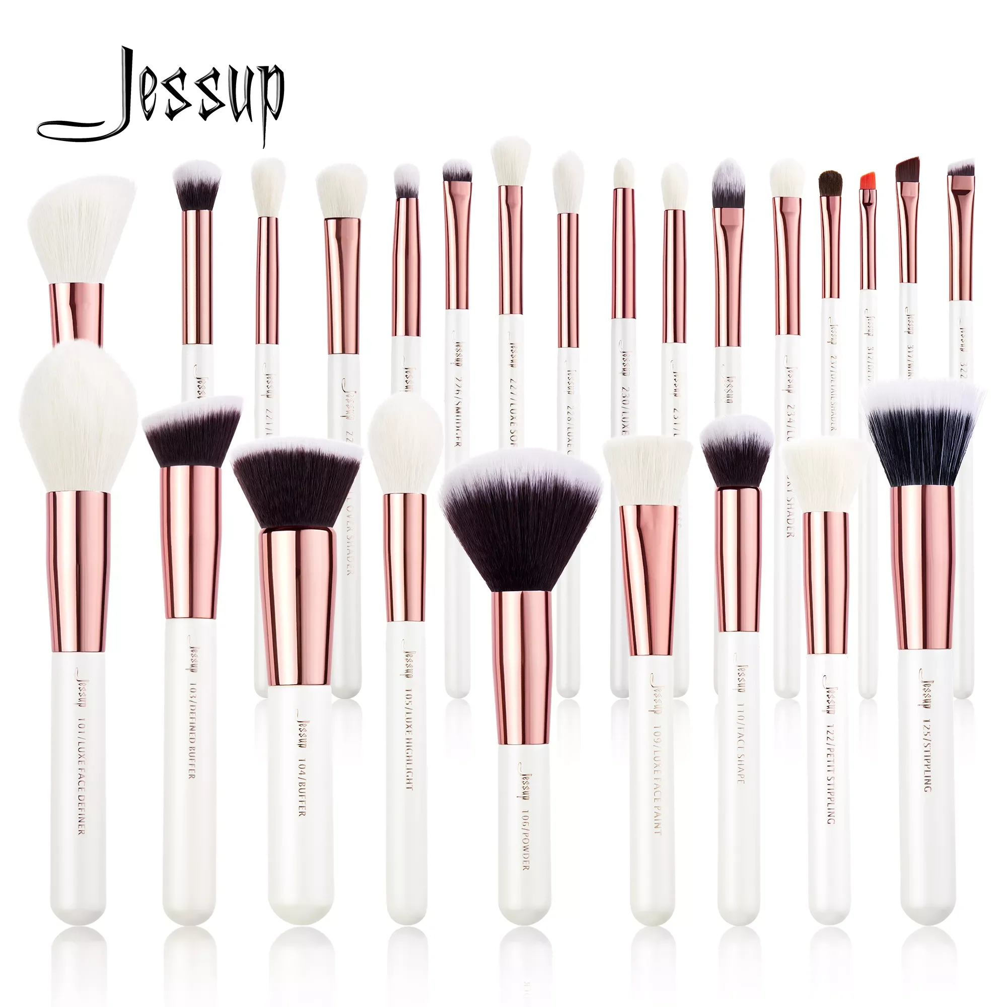 

NEW2023 Professional Makeup brushes set ,6- 25pcs Makeup brush Natural Synthetic Foundation Powder Highlighter Pearl White T215