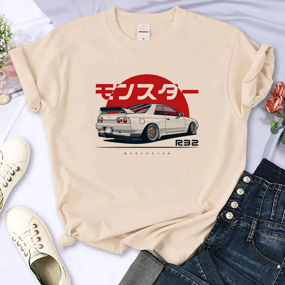 

Monster Skyline R32 car tshirt women anime designer streetwear tshirt female 2000s clothes